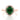 Green Tourmaline Halo Engagement Ring