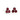 14K White Gold Ruby Cluster Earrings | 22132R
