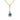 14K Yellow Gold Blue Zircon Solitaire Pendant | 88002-12