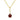 14K Yellow Gold Garnet Solitaire Pendant | 88002-1