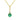 14K Yellow Gold Emerald Solitaire Pendant | 88002-5